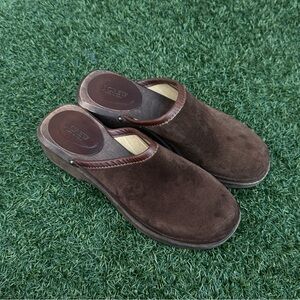Vintage J.Crew Brown Suede & Wood Clogs – Size 7